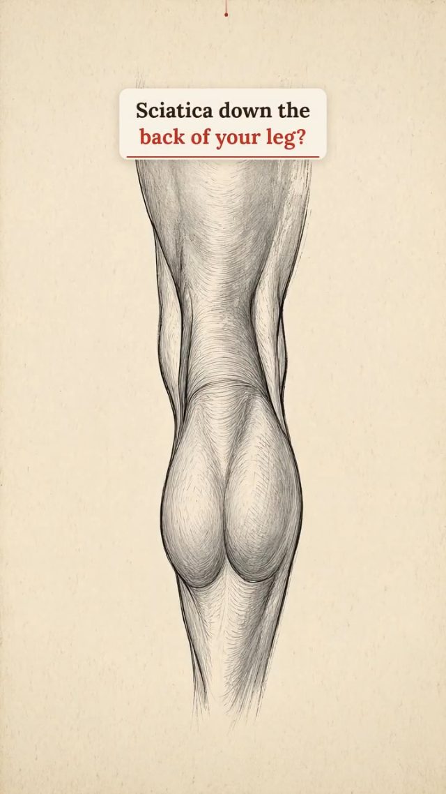 Acupressure point for sciatica down the back of the leg: BL37.